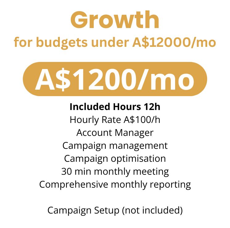 Growth Plan for pay per click paid advertising services Sydney Australia
